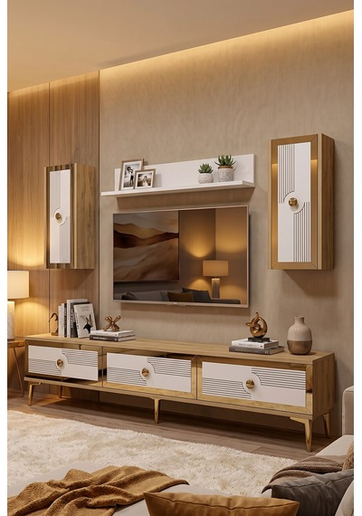 Tvr1816dbg Pega Tv Ünitesi Takımı Safirmeşe-beyaz-gold 180cm Safirmeşe - Beyaz - Altın Tvr1816dbg Pega Tv Ünitesi Takımı Safirmeşe-beyaz-gold 180cm Safirmeşe - Beyaz - Altın