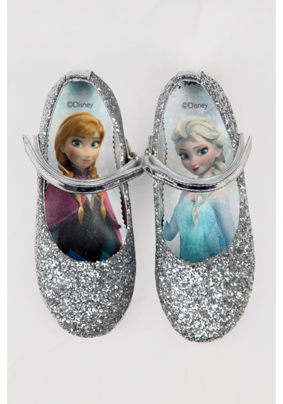 Lisanslıürünler Frozen Elsa Kız Çocuk Pullu Gümüş Renk Babet