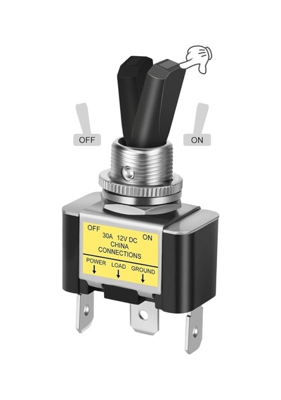 Ic-151b Toggle Switch 12v 30a On-off Işıklı Asw-07d-2