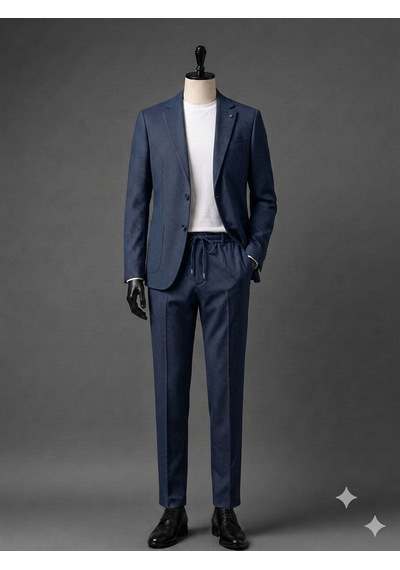 Atkgiyim Takım Elbise Erkek Slim Fit Modern Kesim Ceket Pantolon İkili Takım Lacivert