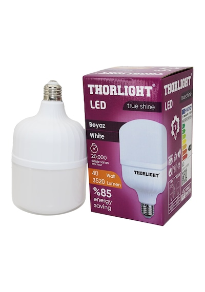 Lunaev Thorlıght 40 W E27 Torch T-shape Beyaz Led Ampul T-40b