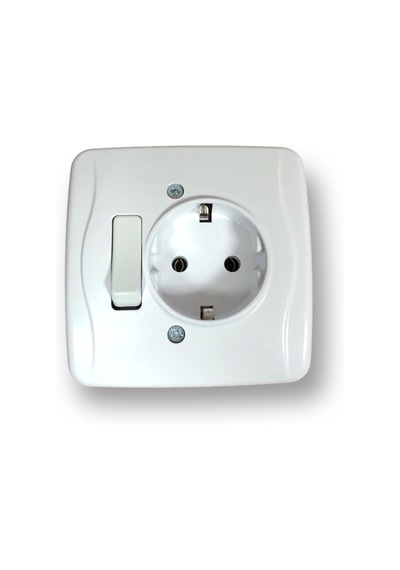 Tek-iş 524335 Priz Anahtarlı, Beyaz Diğer