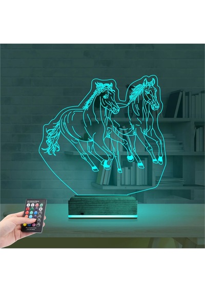 Luvivia At Tasarım 3d Lamba - Masa Gece Lambası V4 Şeffaf