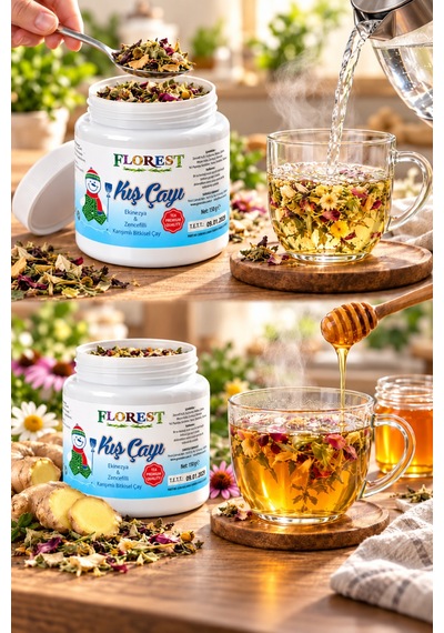 Kış Çayı 150 G Ekinezya Ve Zencefilli Karışım Bitkisel Çay - 931913295