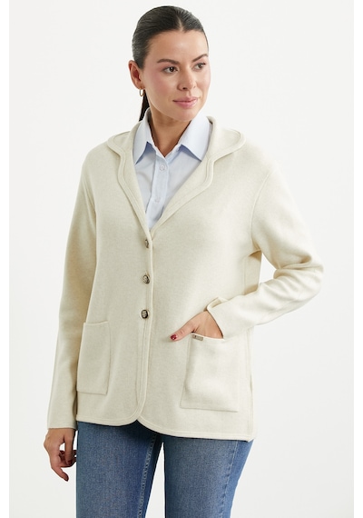Sementa Oversize Cepli Triko Ceket - Taş