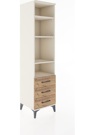 Hyperion Dolap 4 Raflı 3 Çekmeceli 44x44x182 Aytaşı-çam Aytaşı