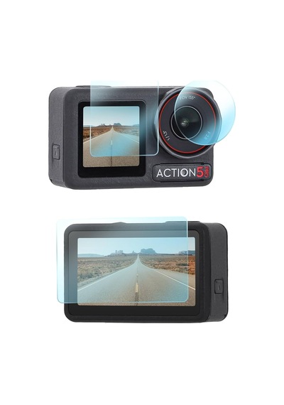 Dji OSMO Action 5 Pro Aksesuar Seti - 5 Parça - Çanta - Ekran Koruyucu - Lens Kapağı