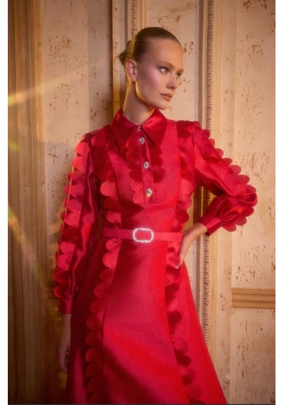 Senna Carter Dress Kırmızı Kırmızı