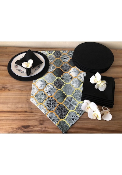 Sofra Sunum Seti Gri Moroccan Set Çok Renkli