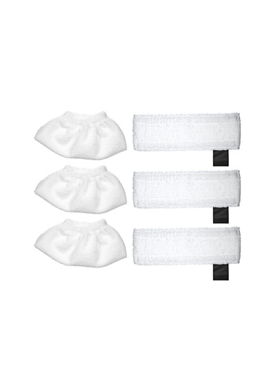 Karcher Sc2 / Sc3 / Sc4 / Sc5 Paspas Bezi Aksesuarları İçin 6 Paket Bez Seti Paspas Pedlerinin Değiştirilmesi 3 Bez Nozul Kapakları Ve 3 Mikrofiber Paspas Pedleri