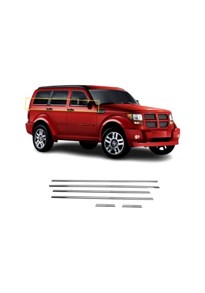 Dodge Nitro Krom Cam Çıtası 6 Prç 2006 2012 Paslanmaz Çelik