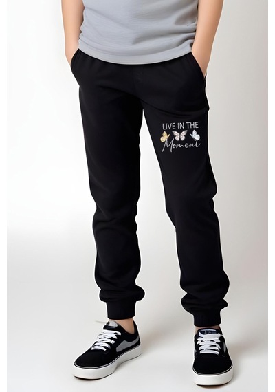 Fyk Kids Kız Çocuk Baskılı Live Kelebek Bel Detayı Lastikli Alt-üst Pijama Takımı Gri