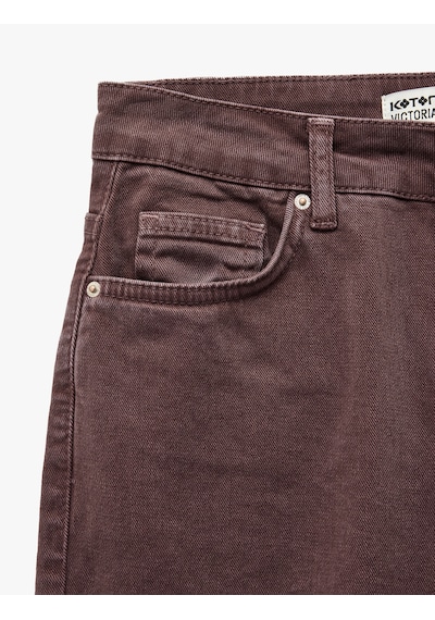 Koton Pamuklu Dar Kalıp Düğmeli Cepli İspanyol Paça Crop Jean Pantolon - Kick Flare Jeans Bordo 6wal40036mw Bordo Koton Pamuklu Dar Kalıp Düğmeli Cepli İspanyol Paça Crop Jean Pantolon - Kick Flare Jeans Bordo 6wal40036mw Bordo