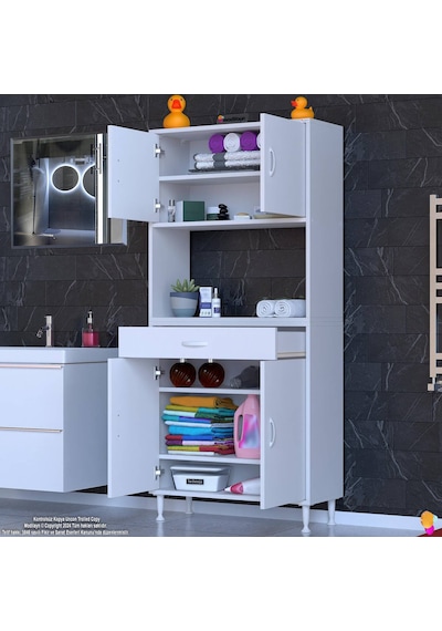 Eliusta Artex 70 Cm Yüksek Organizasyonlu Boy Dolabı 70x173x32,5 Cm Beyaz Banyo/mutfak Dolabı Beyaz Eliusta Artex 70 Cm Yüksek Organizasyonlu Boy Dolabı 70x173x32,5 Cm Beyaz Banyo/mutfak Dolabı Beyaz