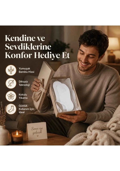 Genel Erkek Bambu 12 Li Dikişsiz Babet Çorap Siyah Beyaz Gri Görünmez Sneaker Çorap Beyaz 12'li / 39-44