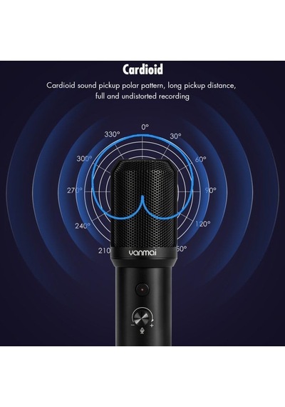 Usb Condenser Masaüstü Mikrofon Seti Kardioid Yönlü, 16bit/48khz Profesyonel Kayıt, Led Kontrollü, Shock Mount