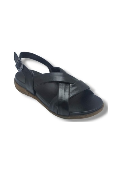 Ellanor S-687-26 Hakiki Deri Çapraz Bant Anatomik Taban Kadın Sandalet Siyah Ellanor S-687-26 Hakiki Deri Çapraz Bant Anatomik Taban Kadın Sandalet Siyah