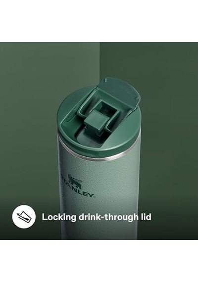 The Transit Fliptop Mug Termos Bardak, 0.47 L, Yeşil Hammertone Green Açık Beyaz
