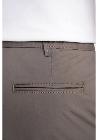Comfort Fit Yan Cep Beli Lastikli %97 Pamuk Haki Pantolon P 1214