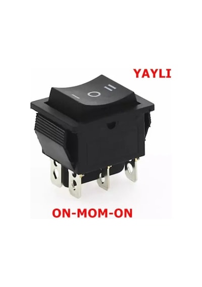 Geniş Işıksız Anahtar (On)-Off-(On) 6P Yaylı Ic-110 1 Adet