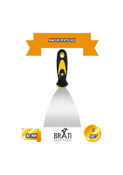 Profesyonel Macun Spatulası 80 Mm Dayanıklı Esnek Yapı Tamir Sıva Alçı Yüzey Düzeltme El Aleti 8 Cm