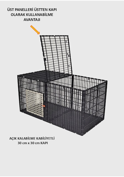 Leganest Alt Üst Kapalı Kedi Köpek Kafesi 50 x 50 x 100 CM