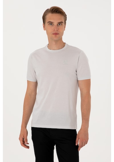 U.S. Polo Assn. Erkek Regular Fit Açık Gri Bisiklet Yaka Tişört 50300815-VR001