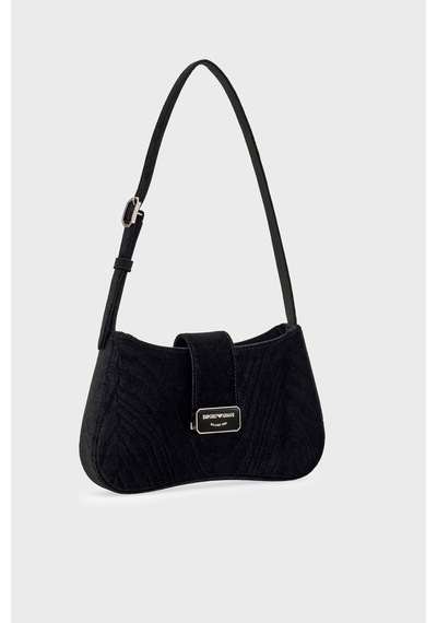 Emporio Armani Ayarlanabilir Askılı Kadife Çanta Kadın Çanta Ew001778 Af28100 Uc001 Siyah