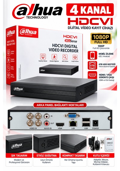 Xvr1b16 4 Kanal Hdcvı Kamera Kayıt Cihazı