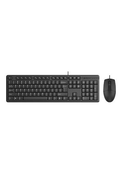 A4 Tech Kr-3330s, Siyah, Usb Kablolu, Türkçe Q, Multimedya, Klavye Mouse Set