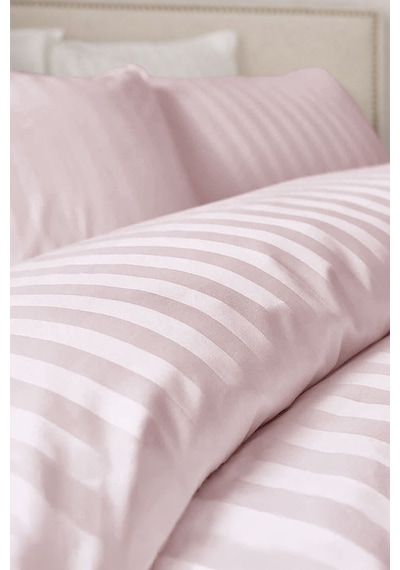 Çift Kişilik %100 Pamuk Saten Nevresim Seti Premium Seri 8 Renk Seçeneği 200x220 Pembe