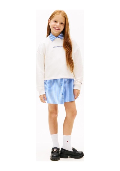 Tommy Hilfiger Kız Çocuk Sweat Kg0kg09128 Ekru
