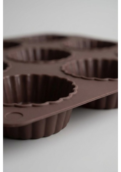 Silikon Tartolet Kek Kalıbı 9 Gözlü 24,5 X 24,5 Cm Mini Tart & Tatlı Kalıbı Silikon Gri Diğer