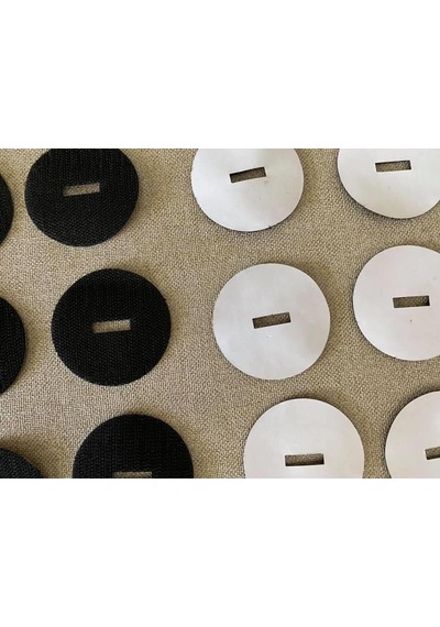 Yapışkanlı Yuvarlak Cırt Bant 56mm Tek Taraf 10 Adet