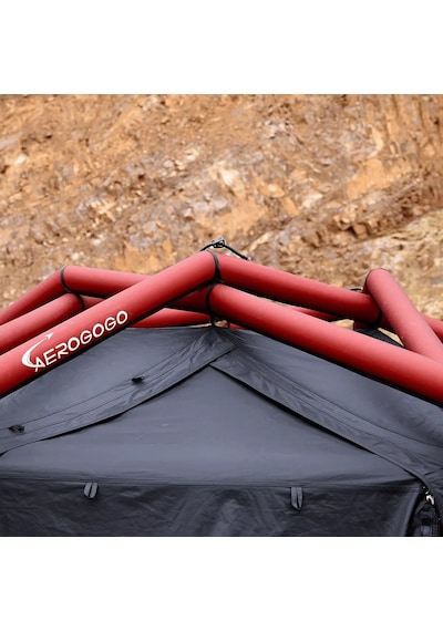 Aerogogo Dahili Pompalı Otomatik Şişirilebilir Kubbe Çadır - Dome Zt04-01 Kırmızı - Siyah