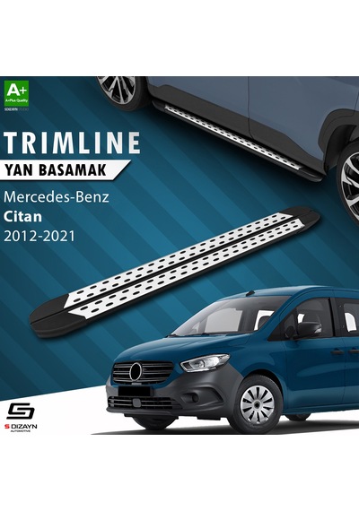 S-dizayn Mercedes Citan Uzun Şase Trimline Gri Yan Basamak 230 Cm