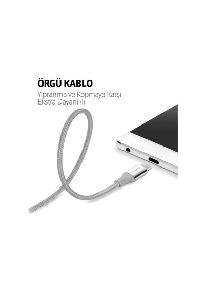 Alumicable Usb-a -usb-c Şarj Kablosu Uzay Grisi 2dk18ug