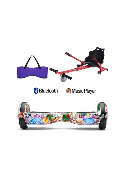 Citymate Elektrikli Kaykay Hoverboard Akıllı Denge 6.5 Inch + Hoverkart + Çanta Extrem13 Paket D19