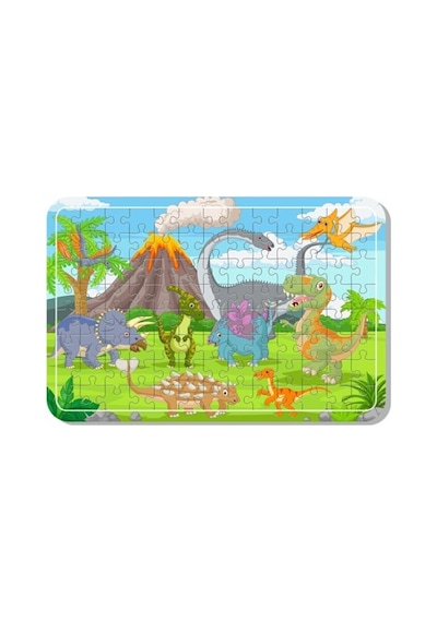 Lipyos Sevimli Hayvanlar Dinazorlar A3 104 Parça Puzzle, Oyuncak, Yapboz A3 1553 Standart