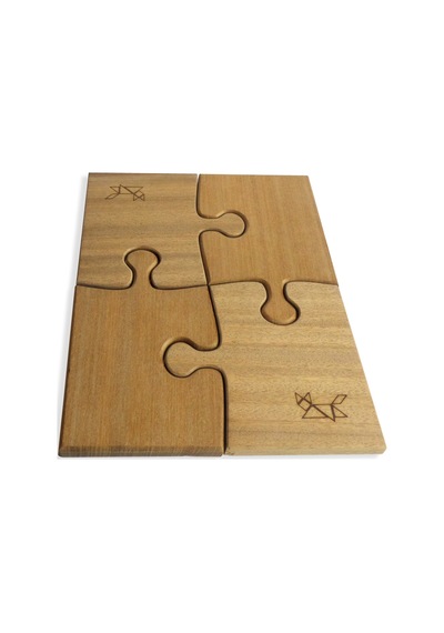 Puzzle Mat Bardak Altı G:22x D:18x Y:1 Ağırlık:0.5 Ahşap