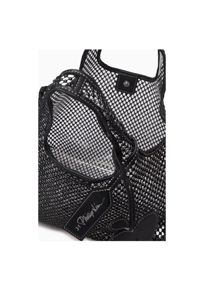 3.1 Phillip Lim Mini Market Tote Çanta Kristal Mesh Siyah, Işıltılı Ve Şık Tasarım El Çantası