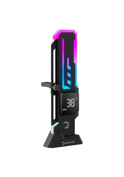 Gamepower Heatsync V2 Argb Dikey Ekran Kartı Tutucu Siyah