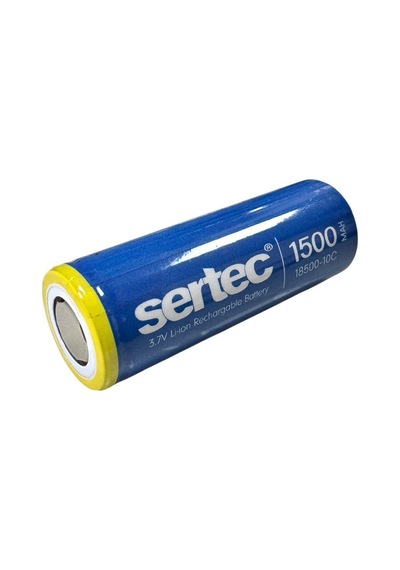 Sertec 18500 3.7volt 1500mah 10c Li-on Şarjlı Pil - 1adet