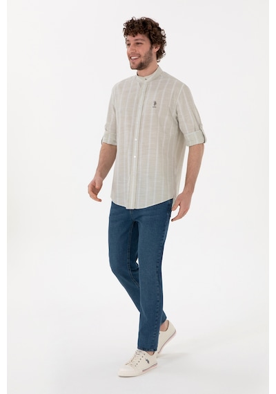 U.S. Polo Assn. Erkek Hakim Yaka Açık Haki Gömlek 50306392-VR183