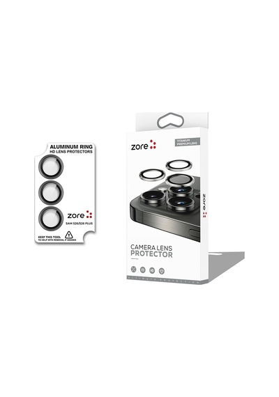 Vendas Samsung Uyumlu Galaxy S26 Plus Zore Cl-12 Premium Safir Parmak Izi Bırakmayan Anti-reflective Lens Koruyucu Siyah