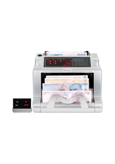 Baove GB8100 Karışık Para Sayma Makinesi Sahte  Para Yakalama TL- Euro- Usd + Müşteri Ekranı