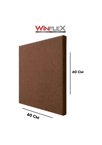 Akustik Kumaş Kaplı Panel-60x60cm Kahverengi
