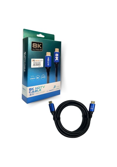 8k Ultra Hdmı 3 Metre 2.1 Premium Yüksek Hızlı Ses Ve Görüntü Kablosu