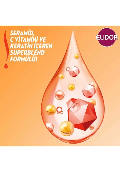 Elidor Superblend Anında Onarıcı Saç Bakım Şampuanı 3 x 400 ML