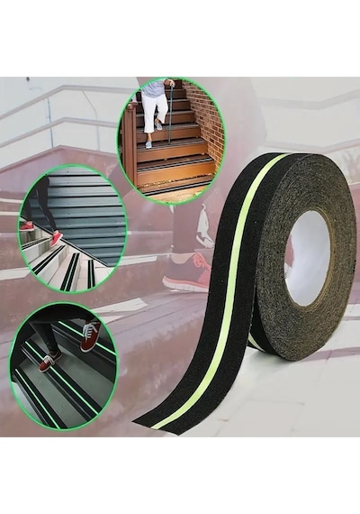 Fosforlu Kaydırmaz Bant 50mm X 5mt Yeşil Fosforlu Merdiven B Tdrtr